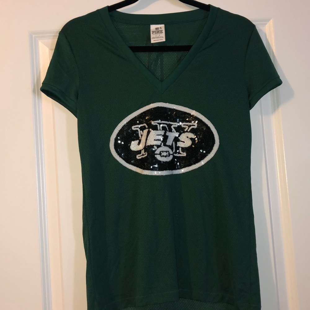 Sequined JETS logo jersey/shirt